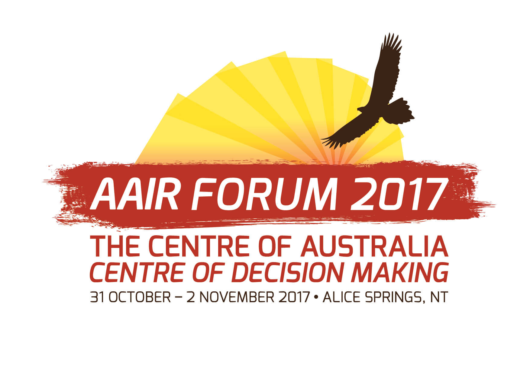 AAIR Forum 2017 logo showing a bird flying through the sun