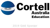 Cortell logo with 2019 gold sponsor written underneath