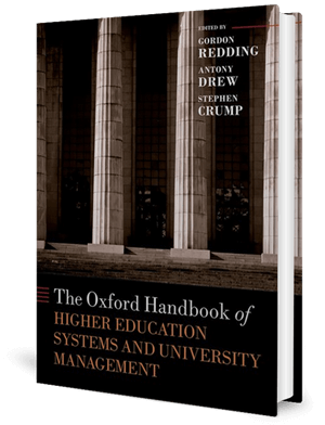 Cover of a book with tall Roman columns at the front of an institution