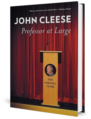 Cover of a book with a red curtain draped behind a yellow speaker podium