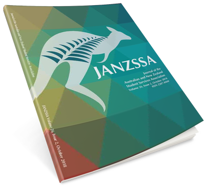 Cover of an academic journal with an image of a kangaroo with a fern frond on its body.